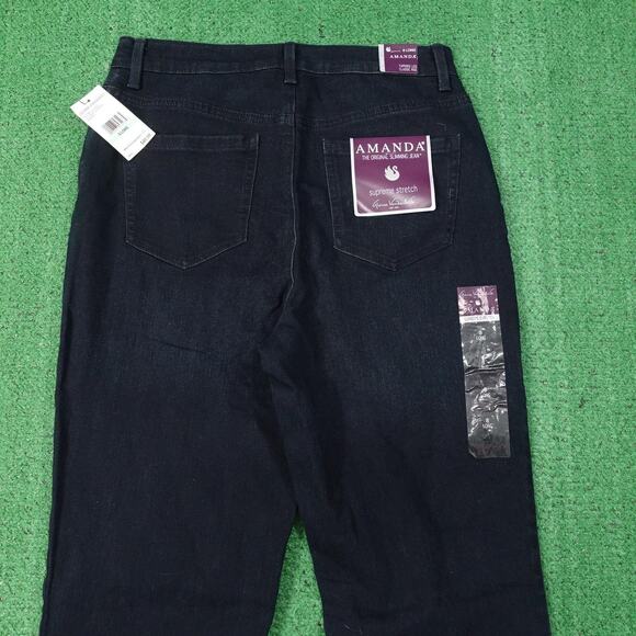 Gloria Vanderbilt Amanda Jeans Womens 8 Long Supreme Stretch Tapered Leg Denim - Picture 8 of 14
